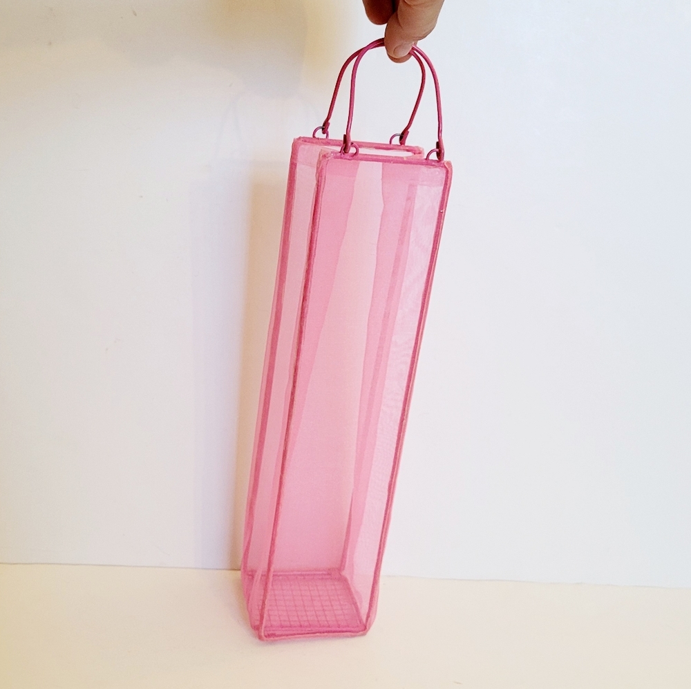 Pink metal basket